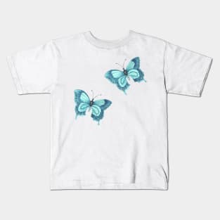 Turquoise butterfly, blue emperor Kids T-Shirt